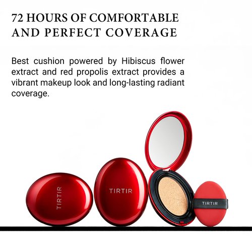 TIRTIR Mask Fit Red Cushion #23N Sand 0.63oz (18g) 72-Hours Long Lasting Full Coverage Foundation Makeup