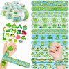 Cherisnowy 48 PCS Frog Party Favors 24PCS Tattoos Stickers 24PCS Slap Bracelets Wristbands Perfect for Themed Birthday Baby Showers or Classroom Rewards Ideal Decor and Gifts for Girls and Boys