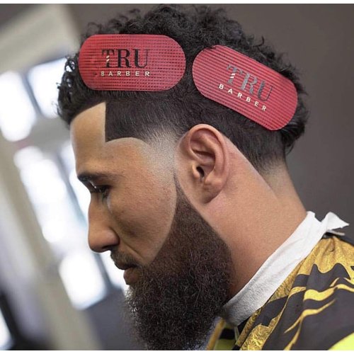 TRU BARBER Hair Grippers for Men and Women 6pcs Bundle - Salon and Barber, Hair Clips for Styling, Sectioning, Cutting and Coloring, Nonslip Grips, Hair holder (Red)