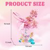 Crystals Flowers Botanical Collection for Adults - 490 Pcs Building Sets, Pink Transparent Crystal Flowers Toys, Plants Botanical Flores Gift Table Art for Adults for Kids Adults