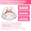 yoyomax Wearable Breast Pump, Double Pink Breast Pump with 3 Modes & 9 Levels, LCD Display, Ultra-Quiet and Pain Free Portable Breast Pumps