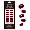 MelodySusie Qcoat Fully Cured Gel Nail Strips (Wine Red) - UV Free Nail Polish Strips, Salon-Quality, Long Lasting Gel Nail Stickers, Includes 22 Nail Wraps, 2 Prep Pads, Nail File & Wooden Stick