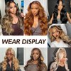Skunk Stripe Lace Front Wig, 6x5 Wear and Go Glueless Body Wave Synthetic lace front Wigs, 26Inch Pre Plucked Pre Cut HD Lace Frontal Wig With Hair (Skunk Stripe, 6x5)