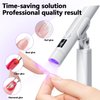 Mini UV Light for Gel Nails: Rechargeable Handheld UV Nail Lamp, Flash Cure Light for Gel x Nails LED Nail Lamp with Magnetic Stand, Fast Curing, Suitable for Home Manicure and Nail Salon