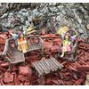GlitZGlam Miniature Fairy Garden Furniture 3-Piece: Rustic Wood Bench, Rocking Chair and Miniature Table for The Garden Fairies