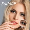 ESHARP False Eyelashes Fluffy Mink Lashes 15mm Wispy Cat Eye Lashes 3D Volume Handmade False Lashes Soft No Burden Natural Look Strip Lashes,7 Pairs Lashes Pack