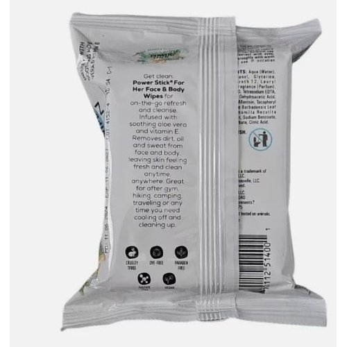 Brazilian Mist Face & Body Wipes, Aloe Vera & Vitamin E, Pistachio & Salted Caramel Scented, 30 Count