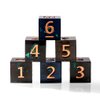 Yiotfandoll 6PCS Polyhedral Dice D6 Dice 16mm Resin Dice Game Dice for RPG MTG DND Dice Table Games (Black Green)