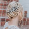 JAKAWIN Rhinestone Bride Wedding Hair Comb Crystal Hair Piece Pearl Bridal Hair Accessories for Women HC136 (Gold)