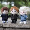 niannyyhouse Denim Jackets Jeans White T-Shirt 7.8in（20cm） Plush Humanoid Stuffed Doll Clothes (Light Blue)