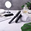 10 Pcs Portable Travel Folding Comb Brush Combo Compact Foldable Hair Brush Pocket Size Comb Double Headed for Women Men Homeless Hotel Shelter Nursing Home Charity Church (Black)