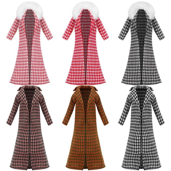 Fourluoo 6 Pcs Doll Clothes 11.8 Inch Doll Outfits Doll Sweet Outfits for Christmas Birthday Gift(Retro Style)