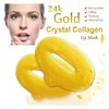 24K Gold Crystal Lip and Eye Mask, KlsyChry 5 Pairs Eye Mask and 5 Pcs Lip Mask for Moisturizing, Anti Wrinkle, Anti Aging, Hydrating Lips and Eyes