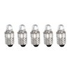 MECCANIXITY E10 Screw Base LED Flashlight Bulbs DC 3V White Light Mini Lamps with Storage Box, 1 Set/5 Pack