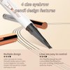 Microblading Eyebrow Pen,Waterproof Magic Eyebrow Pencil,4 Tip Eye Brow Pen,Long-lasting Natural Makeup Fine Stroke Tattoo Pen Eyebrow Pencil Stay on All Day for Women(Gray-C)