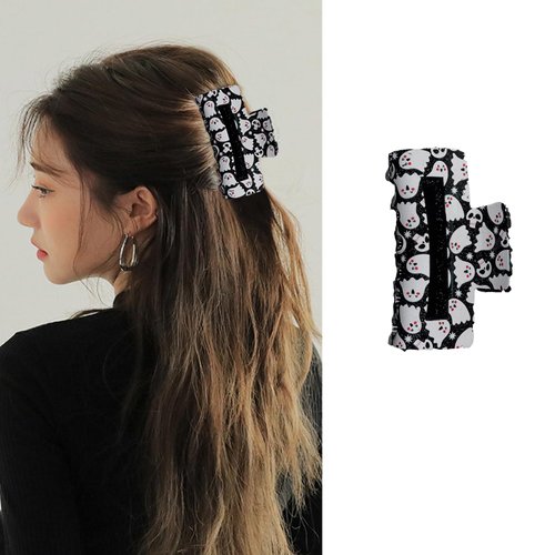 Halloween Hair Claw Clips Cute Ghost Hair Clips for Thick or Thin Hair Strong Hold Hair Jaw Clips Halloween Hair Accessories Costume Cosplay Party Hair Barrette Big Glitter Ghost Claw Clips for Women