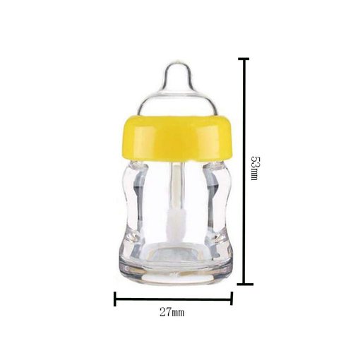 6 Pieces Empty Lip Gloss Tubes Reusable Lip Gloss Containers Milk Bottle Shaped Lips Gloss Tube 7 ml Empty Refillable Lips Gloss Bottles DIY Cosmetics Lipstick Containers, Yellow