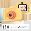 Mafiti Kids Camera 26MP HD Selfie Digital Camera for Kids,Portable Toddler Camera Toy with 1080P Video,Birthday Xmas Gift for 3-8 Year Old Girl,Orange