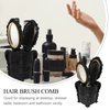 Wide Tooth Comb Round Mirror Makeup Set Hair Brush Set With Holder Vintage Hair Brush Set, Detangling Hair Brush,Rat Tail Comb Vintage Hand Mirror Womens Wallet