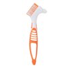 Denture Brush Denture Toothbrush Washing Brush Dual Head Safe Denture Washing Tools,Premium Hygiene Denture Brush False Teeth Brushing Tools for Denture Care Denture Tool Oral Care Orange