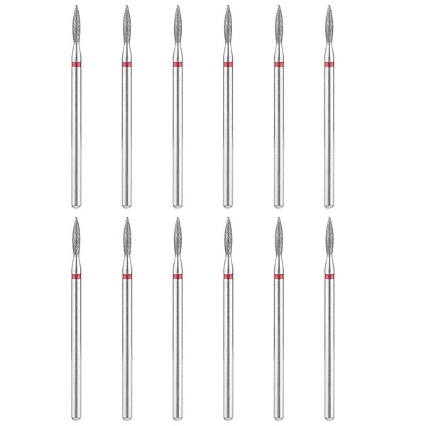 12Pcs Cuticle Nail Drill Bits Advanced Safety Nails Bits Professional Manicure Drill File Bit Mini Universal Nail Bit Kit for Pedicure Gel Polishing Fast Remove Acrylic Powder Electric Efile