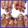 4th of July Nail Art Stickers,Independence Day Nail Stickers,3D Self-Adhesive Memorial Day Stickers for Nails Art Design,American Flag Patriotic Heart Star Decals for Fourth of July Nail Decoration…