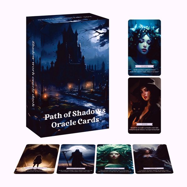 Path of Shadows Oracle Cards, Shadow Path Oracle Deck, Messages Oracle Cards from Your, Oracle Cards for Beginners, Guiding You Through The Hidden Corners of Your Psyche