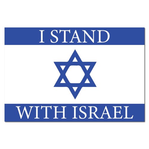 Magnet Me Up I Stand with Israel Israeli Flag Magnet Decal, 4x6 Inches, Blue and White, Heavy Duty Automotive Magnet for Car, Truck, SUV, or Any Other Magnetic Surface