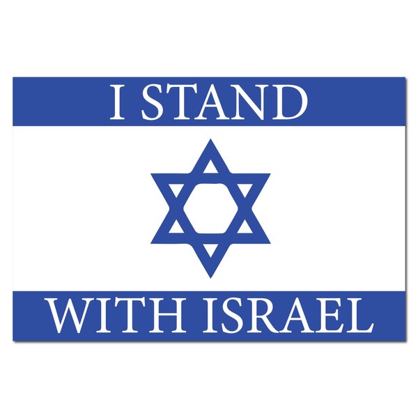 Magnet Me Up I Stand with Israel Israeli Flag Magnet Decal, 4x6 Inches, Blue and White, Heavy Duty Automotive Magnet for Car, Truck, SUV, or Any Other Magnetic Surface