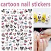 Kawaii Nail Art Stickers 8 Sheets Cute Nail Decals 3D Self Adhesive Mouse Anime Design Cartoon Nail Stickers for Women Girls DIY Cute Manicure Tips Decorations Supplies