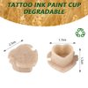 200pcs Biodegradable Tattoo Ink Cups Heart Shaped Base ECO-Friendly Disposable Spliced Pigment Caps Tattoo Accessories