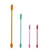 4Pcs Makeup Spatula,Mini Cosmetic Spatula,Jar Scraper Small Silicone Spatula Lotion Stirrer Get from Food Bottles Beauty Products,for Thin Jar,Kitchen Bottles,Cosmetic Bottles(Multicolor)