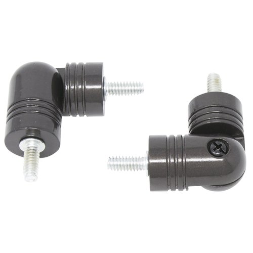 MERIVILLE Hinged Elbow Connector - Designed for Bay Window Curtain Rods or Corner Drapery Rods up to 1-inch Diameter, Oil-Rubbed Bronze, 2 Pcs