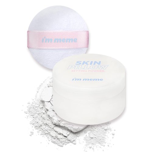 I'M MEME Setting Powder - Skin Pillow | Poreless, Translucent, No Sebum, Finishing Powder, Gifts for Girls, Flawless, Matte Finish, Skin-Smoothing Effects, for All Skin Types | K-beauty