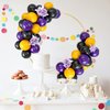 Balloons Purple Black Yellow, Purple Yellow Black Birthday Balloons, 50PCS Latex Balloons For Birthday Decoration Wedding Baby Shower Engagement DIY Hula Hoop Balloons Arch Decoration Party Supplies