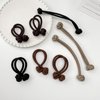 FRDTLUTHW 8PCS Spiral Double Knotting Braided Hair Ties for Ponytail Holders,No Damage Elastic Hair Tie Scrunchies for Long Thick Thin Hair,Black Hair bands for Sports,Hair Accessories for Women