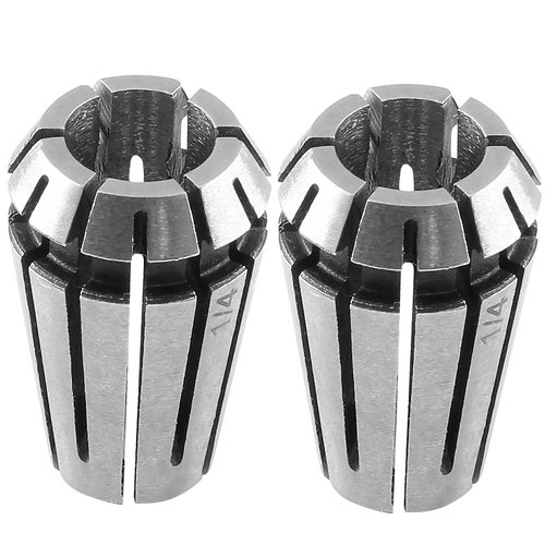 Qjaiune 2 Pack ER11 Collet 1/4 Inch Spring Collet, High Precision ER11 Collet Chuck for CNC Engraving Machine and Milling Lathe Tool