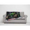 Jay Franco Monster Jam Slash Throw Blanket - Measures 46 x 60 inches, Kids Bedding Features Grave Digger - Fade Resistant Super Soft Fleece (Official Monster Jam Product)