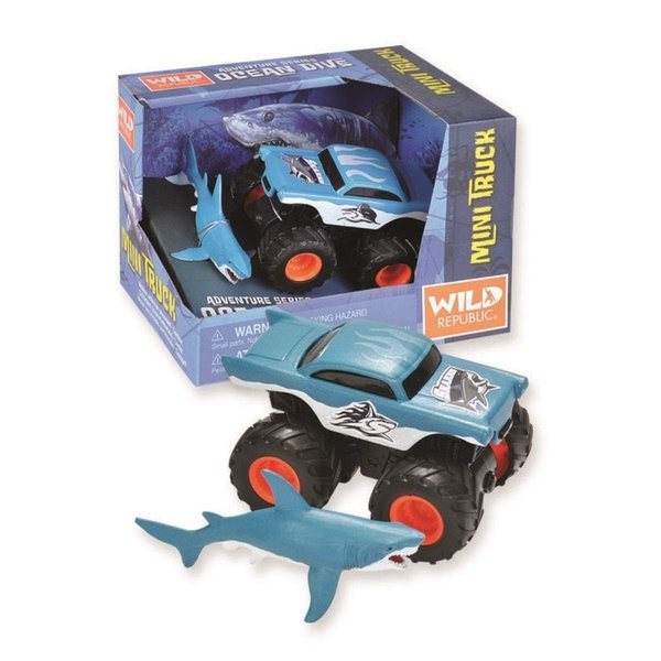 Wild Republic Shark & Truck Adventure Playset, Gifts for Kids, Imaginative Play Toy, 2Piece Set
