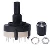 Taiss 3pcs Rotary Switch RS26 1P12T Band Switch Band Channel Rotary Selector Switch 1 Pole 12 Position Single Wafer Band Selector Rotary Switch + 3pcs knob