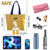 Kovewon 2PCS Small Canvas Tote Bag for Women Cute Mini Duck Book Tote Bag Preppy Reusable Bags for Grocery, Essentials, Water Bottle, Keys, Book, Bible
