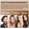 BRUSHZOO Round Brush for Blow out, Round Hair Brush for Women Men Styling Curling Straightening, Wooden Round Brush AddShine Volume (2.8 Inch)