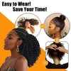 Generic Curly Ponytail Extension 10 Inch Drawstring Ponytail Hair Natural Black Fluffy Hairpiece Women Daily Party Hair Extensions