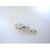 Generic Small white oval stone metal alligator hair clip fine thin hair