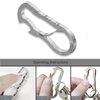 Idakekiy Dual Carabiner Keychain Mutil Tool with Key Chain Bottle Opener for Keys Silver