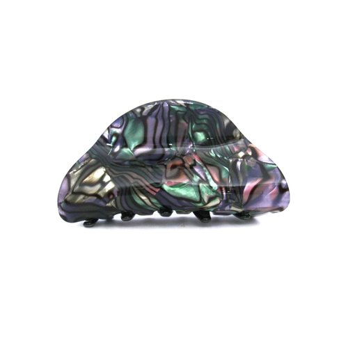 Generic Abalone sea shell effect purple pink green gold hair claw clamp clip