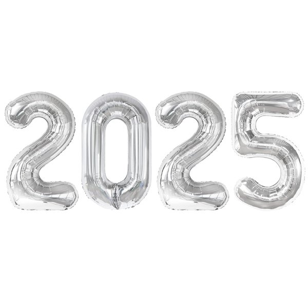 2025 balloons, Silver 40 Inch 2025 Party Decorations New Year Nye Decorfor New Years Eve Party Supplies 2025, New Years Eve Party Balloons