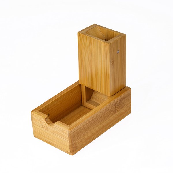 Cusdie Bamboo Dice Tower Foldable Wooden Die Roller Castle Rolling Case for Dungeons and Dragons, Board Game, D&D, RPG(No Logo)