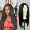 180% Density Yaki Synthetic Lace Front Wig13*4 * 1 Black Long Straight Hair Glueless Lace Front Wigs for Black Women 20 inch