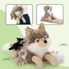 BENINY 4Pcs Wolf Stuffed Animals Set, Grey Mommy Wolf Plush 20 Inch with 3 Baby Wolves, Realistic Wolf Toys for Wolf Lover Party Favors, Gifts for Boys Girls Birthday